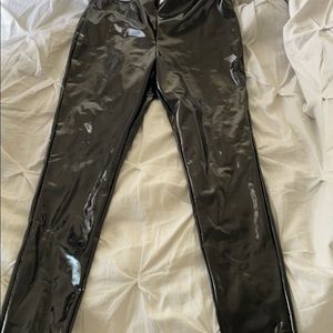 Patent leather pants
